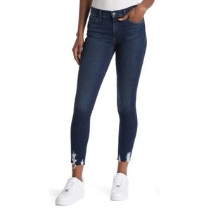 Joe’s Mid Rise Skinny Ankle Distressed Hem Jeans